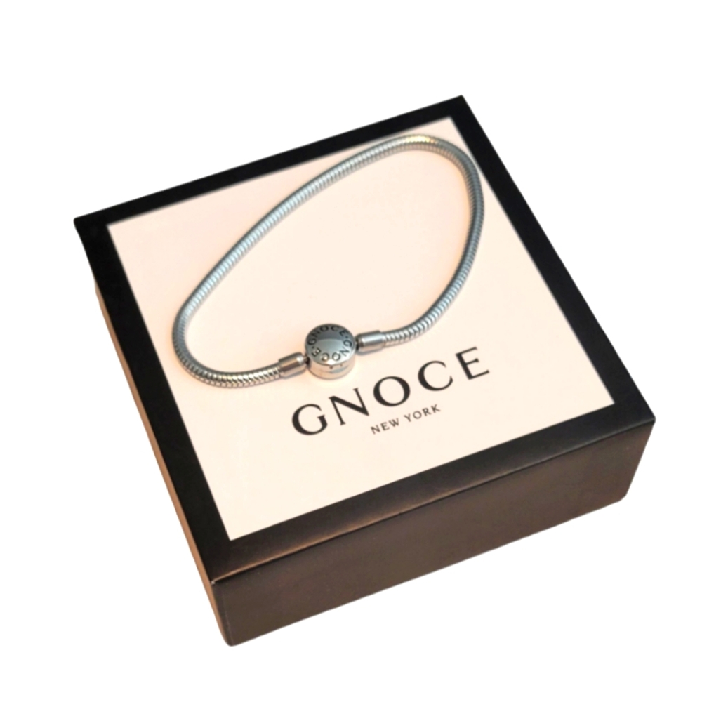 🎆Gnoce Charm Bracelet with Hidden Safety Clasp Gnoce Classic Logo 6.5"-8.25"